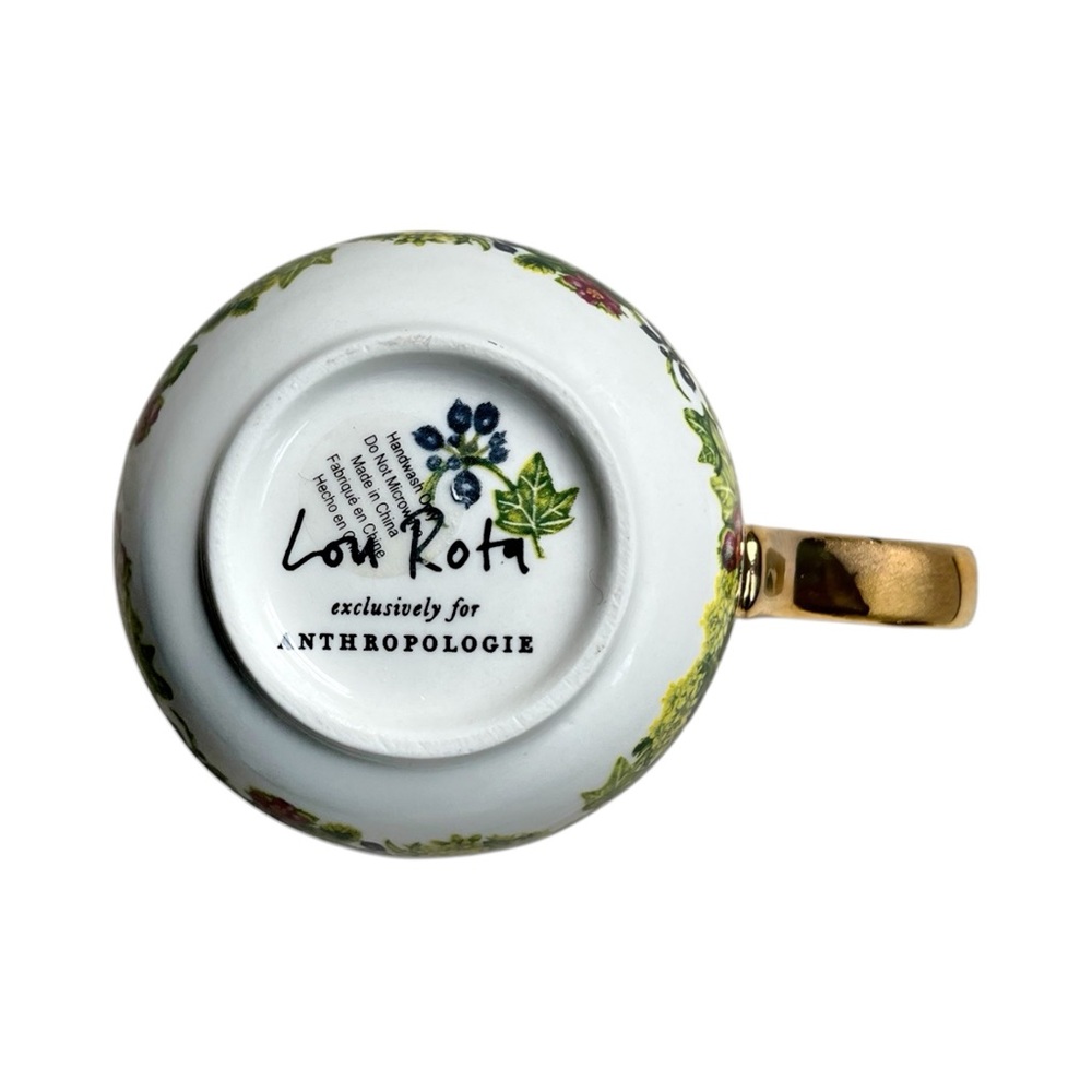 Anthropologie Lou Rota Monogram Nature Mug, Letter “K” Koi - Picture 9 of 11